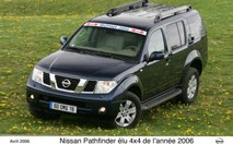 Le Nissan Pathfinder élu 4x4 de l’année 2006