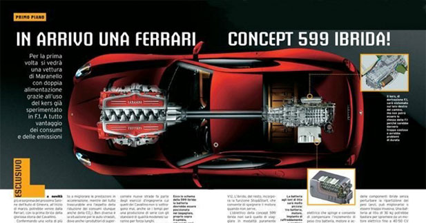 Ferrari 599 GTB Fiorano : une version hybride pour Genève ?
