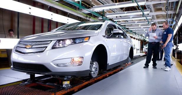 La première Chevrolet Volt quitte l'usine de Detroit-Hamtrack