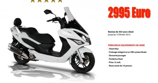 Daelim : le S3 125 Touring blanc en promo