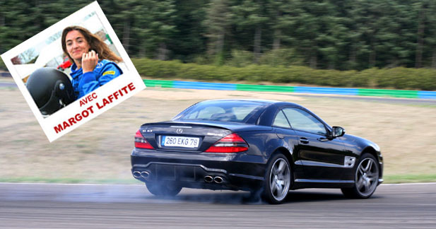 Margot Laffite teste la SL63 AMG 