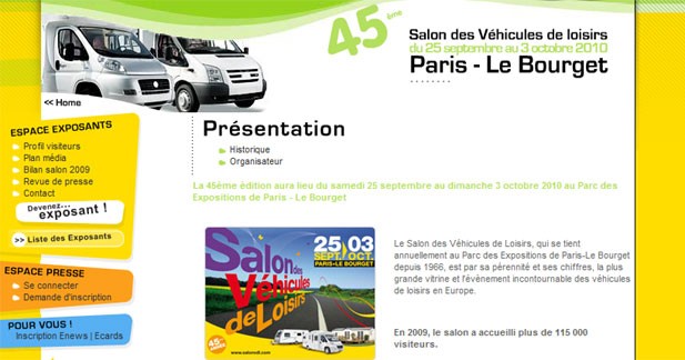 Le Salon des véhicules de loisir s'installe au Bourget fin septembre