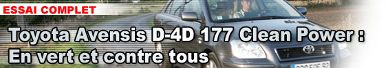 Toyota Avensis D-4D Clean Power : en vert et contre tous