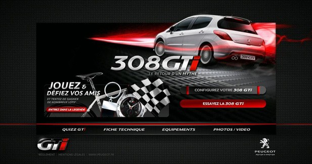 Peugeot : conduisez en ligne la 308 GTi
