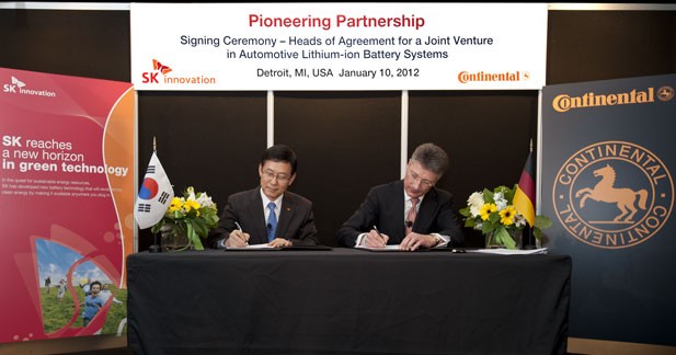 Continental et SK Innovation s'associent dans les batteries lithium-ion