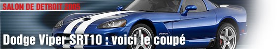 Dodge Viper SRT 10 : voici le coupé