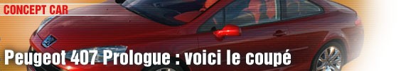 Peugeot 407 Prologue : voici le coupé
