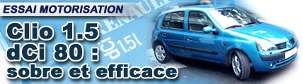Clio 1.5 dCi 80 : sobre et efficace