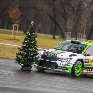 Pour Noël, Skoda a offert des tours dans sa Fabia R5 ''Taxi''