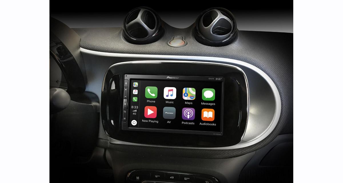 Un autoradio CarPlay et Android Auto pour les Smart chez Pioneer
