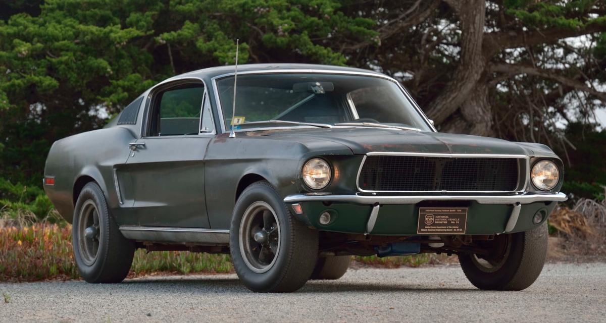 Mustang Fastback Bullitt de Steve McQueen : une icône vendue 3,7 millions de dollars aux enchères