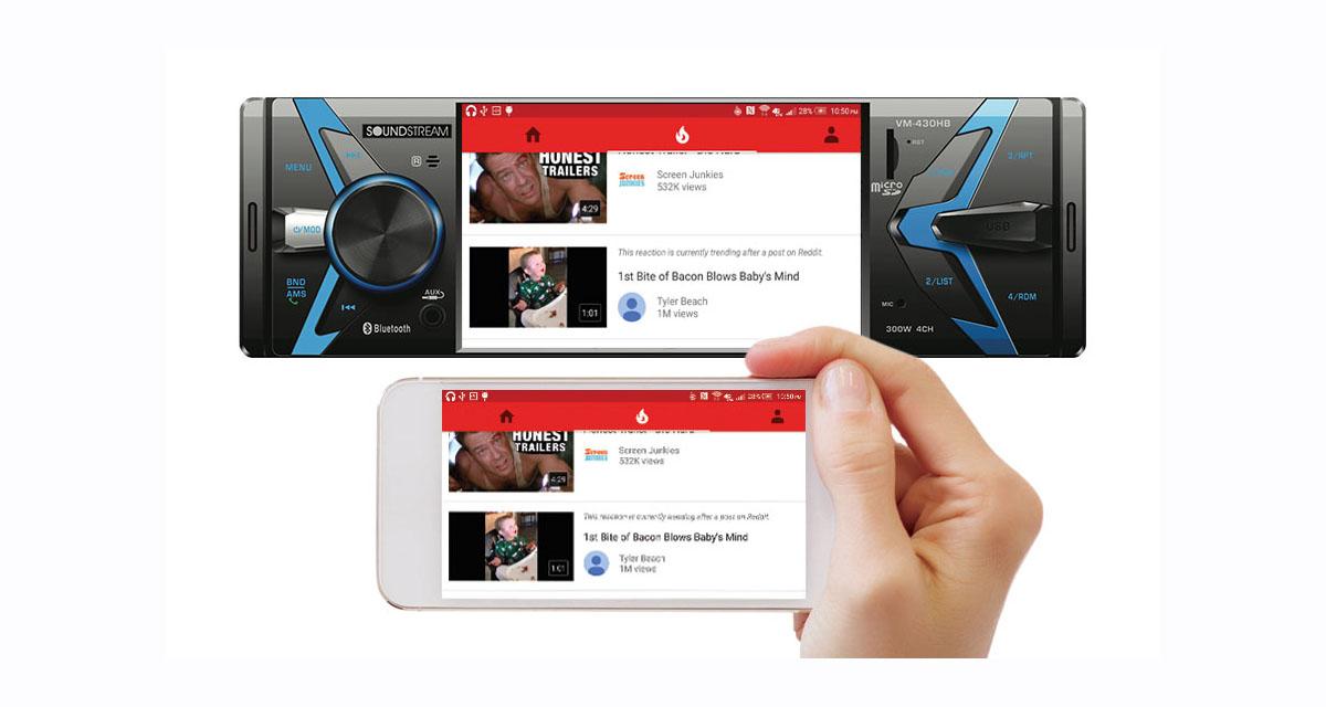 Soundstream dévoile un autoradio 1 DIN avec fonction PhoneLink et écran vidéo