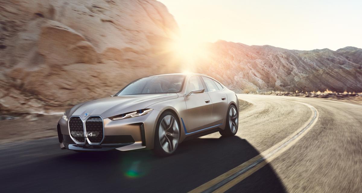 BMW Concept i4 : 600 km d'autonomie pour l'élégant coupé 4 portes électrique