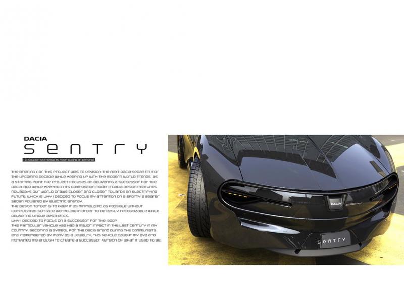  - Dacia Sentry | Les images de la berline imaginée par un designer roumain