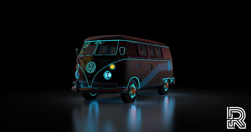 CyberKombi | Les photos du VW Combi inspiré par le monde du jeu vidéo