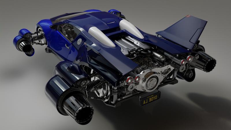 Bugatti Spacester | les photos de la Bugatti Veyron transformée en voiture volante