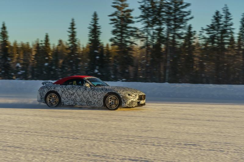  - Mercedes SL (2021) | Les photos du cabriolet à l’essai en Suède