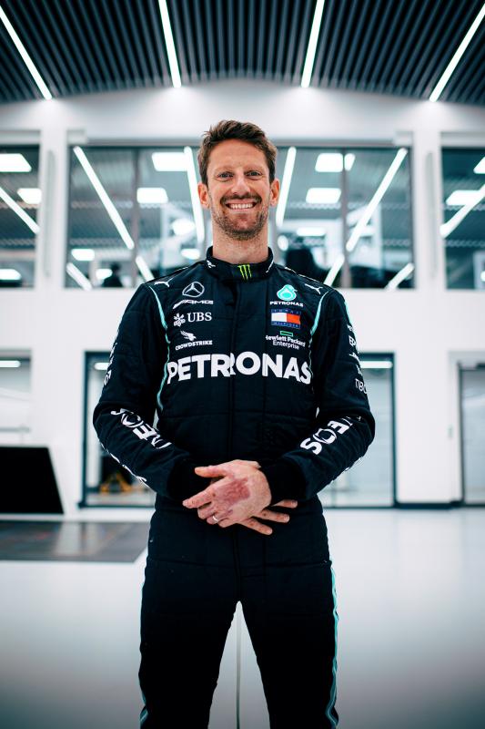 Romain Grosjean sous les couleurs de Mercedes au Grand Prix de France