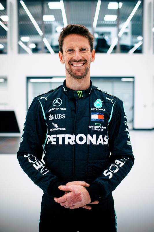 Romain Grosjean sous les couleurs de Mercedes au Grand Prix de France