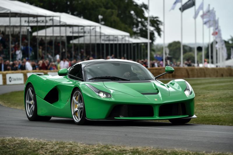  - Ferrari LaFerrari verte de Jamiroquai | les photos de sa participation au Festival of Speed de Goodwood (2014)