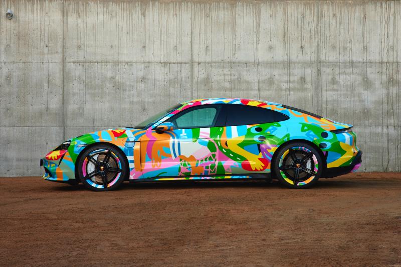 Porsche Taycan | Les photos de la nouvelle art car réalisée par un artiste australien
