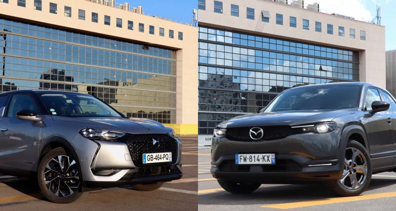 On compare le DS 3 Crossback E-Tense au Mazda MX-30 : quel SUV 100% électrique choisir ?