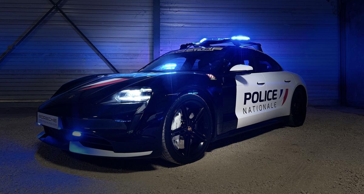 Porsche présente la première Taycan Turbo aux couleurs de la Police nationale