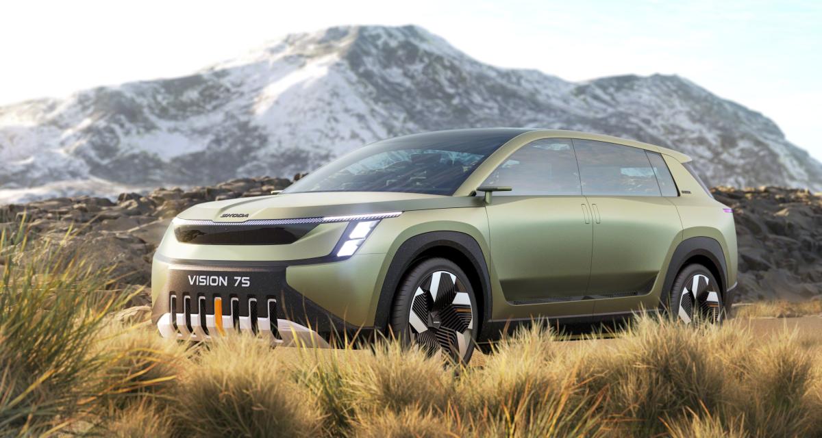 Skoda Vision 7S (2022) : ce nouveau SUV électrique 7 places annonce un futur modèle familial