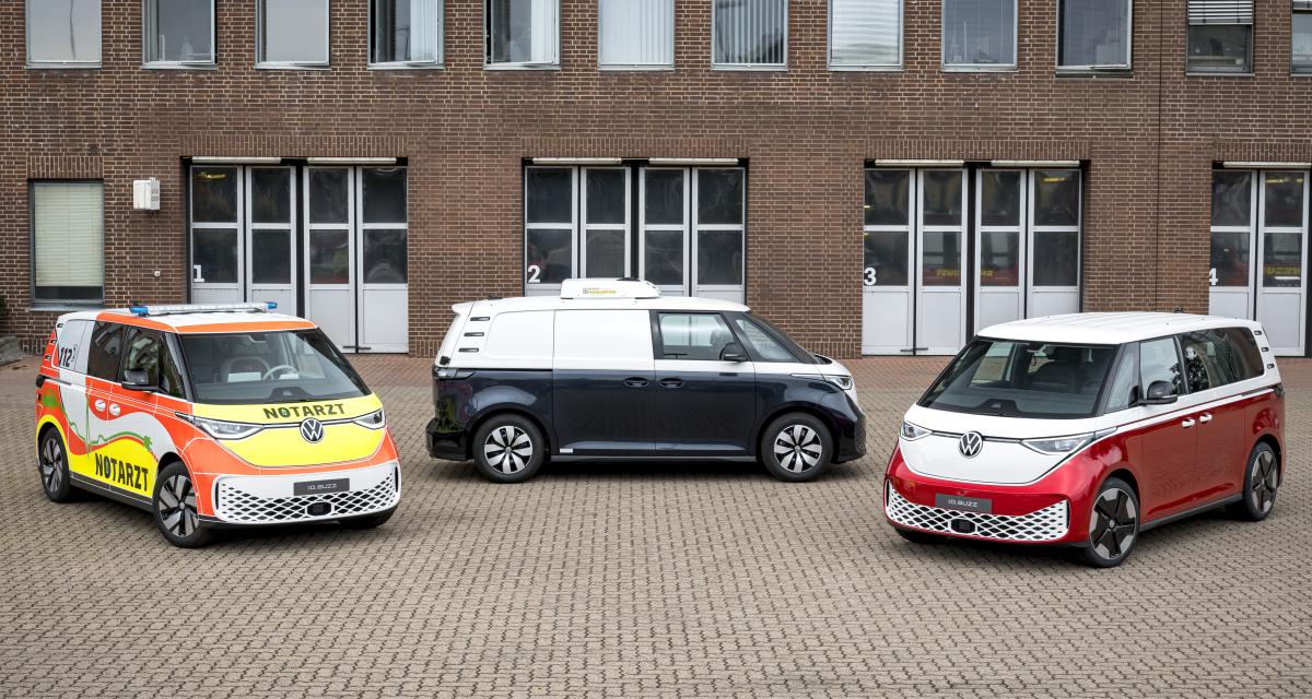 Ambulance, navette, véhicule réfrigéré… Volkswagen dévoile des versions professionnelles de l’ID. Buzz