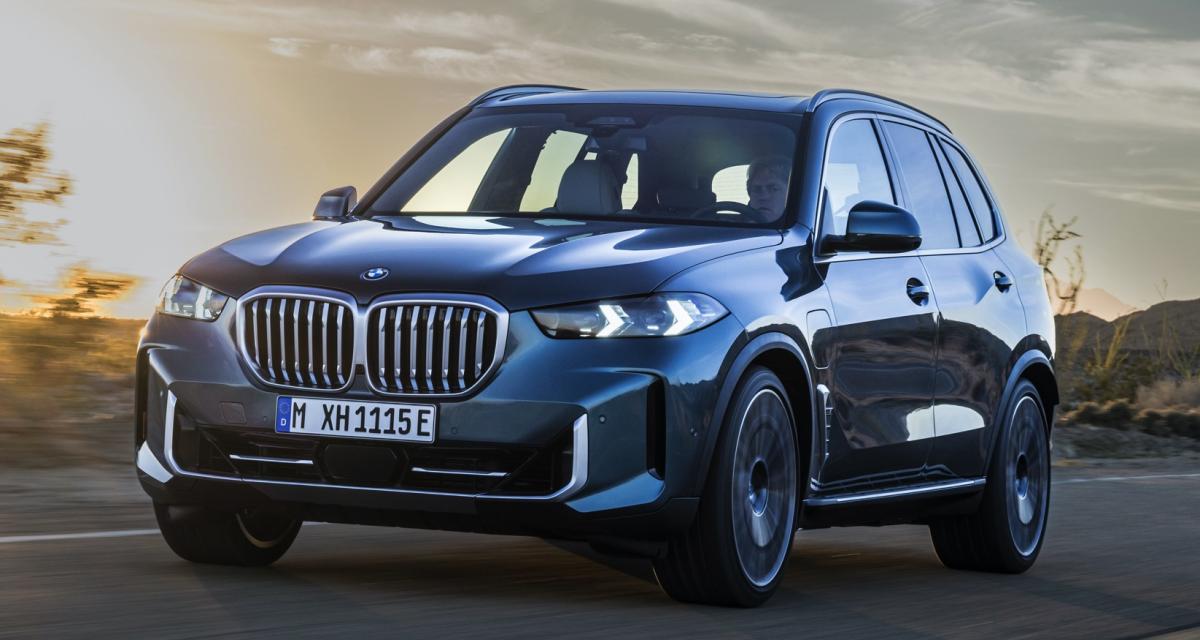 BMW X5 restylé (2023) : il gagne de l'autonomie en hybride rechargeable, mais son prix augmente