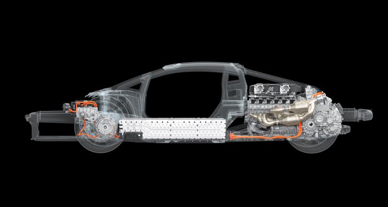 La nouvelle supercar hybride de Lamborghini commence à dévoiler sa fiche technique - Une petite batterie équipe la supercar hybride