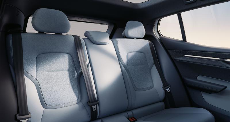 Volvo EX30 (2023) : le petit SUV électrique est dévoilé, il mise sur un prix abordable et un intérieur high-tech - Sellerie recyclée à bord du petit SUV électrique