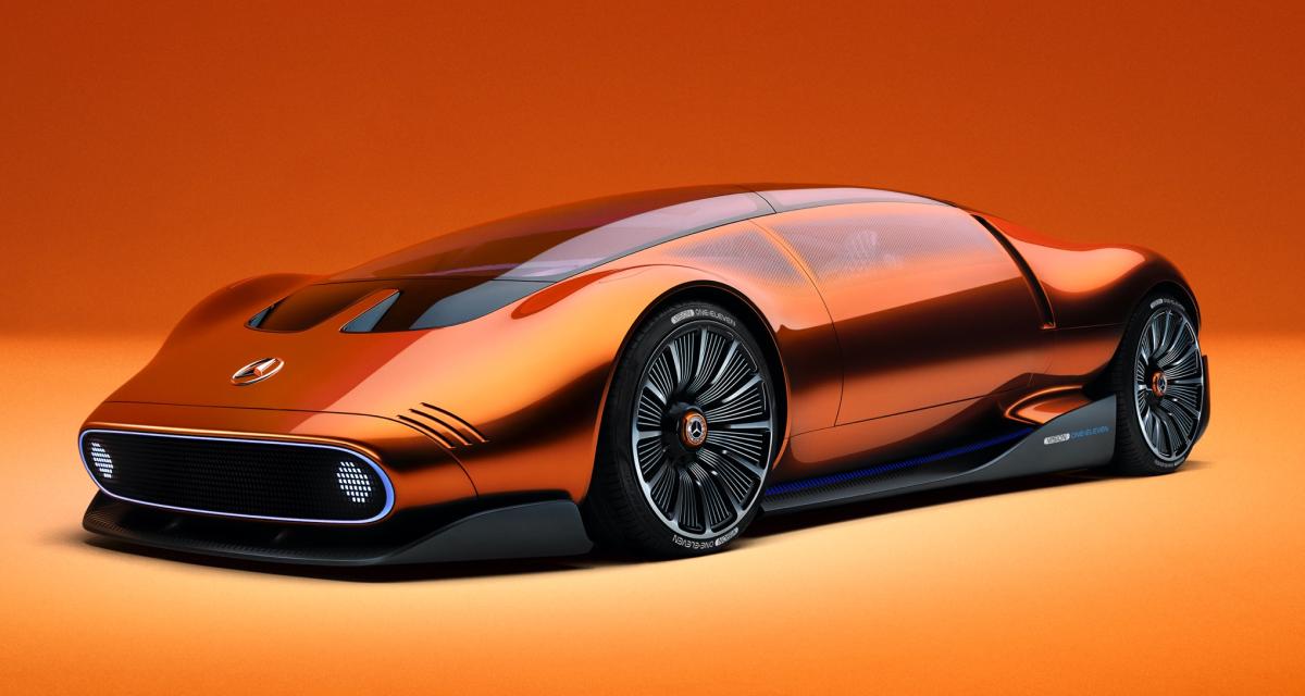 Mercedes-Benz Vision One-Eleven (2023) : cette supercar électrique est un hommage à la célèbre C111