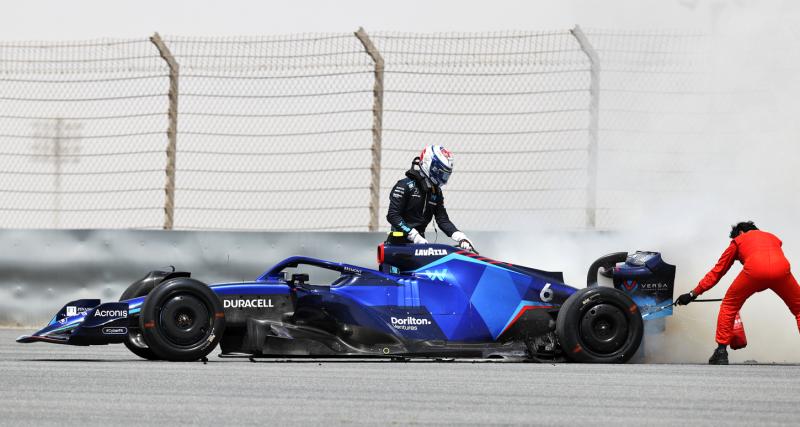 Williams Racing - F1 - Essais hivernaux : l’explosion des freins de Nicholas Latifi en vidéo