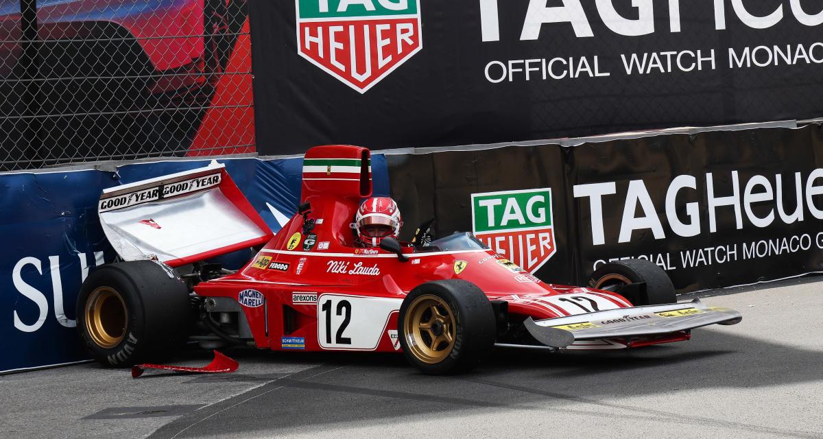 F1 : Charles Leclerc se crashe avec la Ferrari de Lauda à Monaco