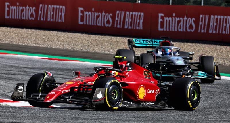 Scuderia Ferrari - Grand Prix d’Autriche de F1 : la voiture de Carlos Sainz en feu