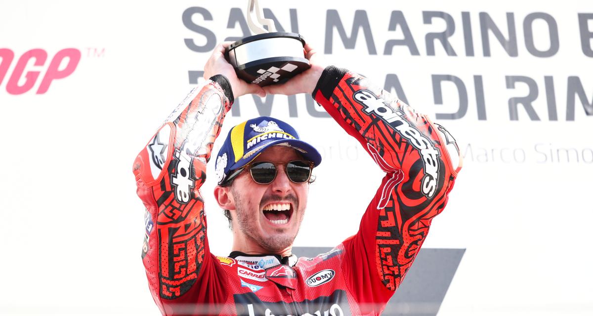 GP de Saint-Marin de MotoGP : la réaction de Francesco Bagnaia après sa victoire