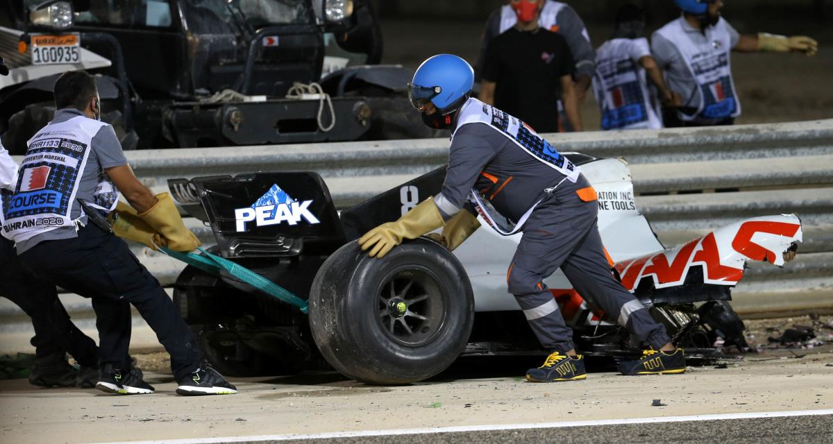 F1 - L'épave de la Haas de Romain Grosjean accidentée au GP de Bahreïn 2020 bientôt exposée à Madrid