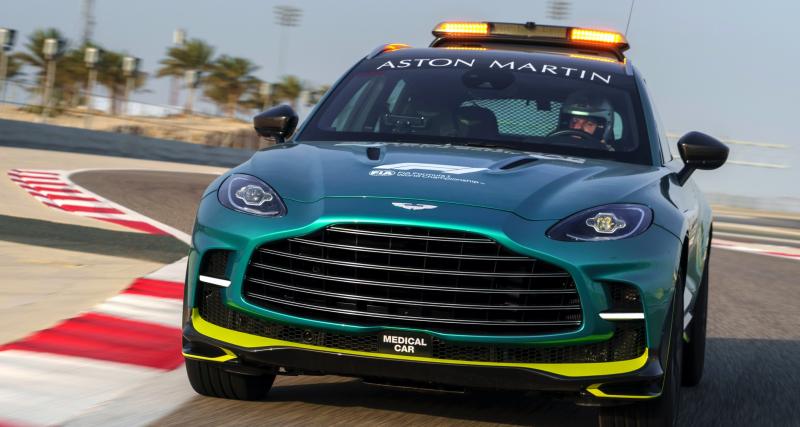 Cet Aston Martin DBX707 est la voiture médicale du championnat du monde de F1 en 2023