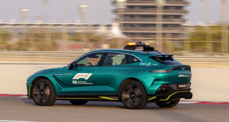Cet Aston Martin DBX707 est la voiture médicale du championnat du monde de F1 en 2023 - Le SUV accélère de 0 à 100 km/h en 3,3 secondes