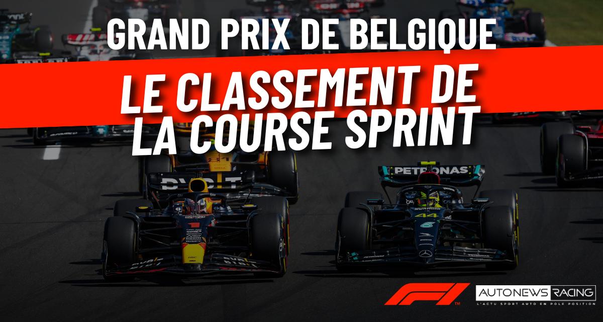 GP de Belgique de F1 - Pierre Gasly retrouve le podium, le classement de la course sprint