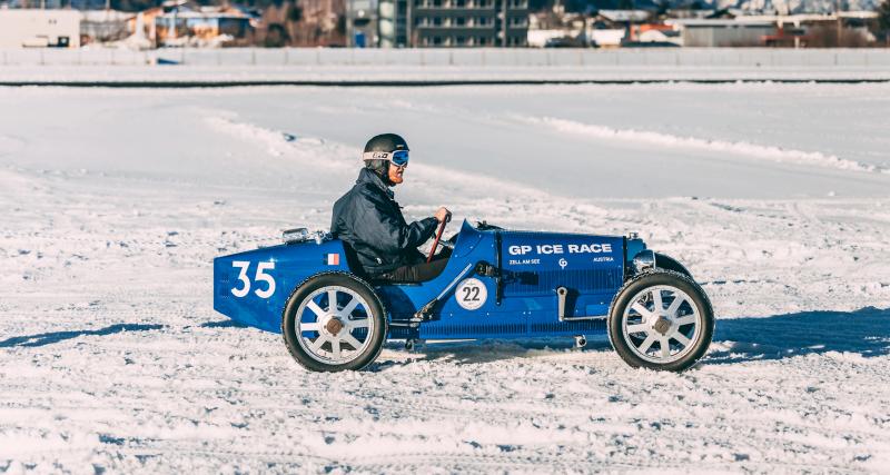 Bugatti fait rouler deux modèles sur la glace lors d’une course en Autriche - Les Bugatti Type 51 et Baby II