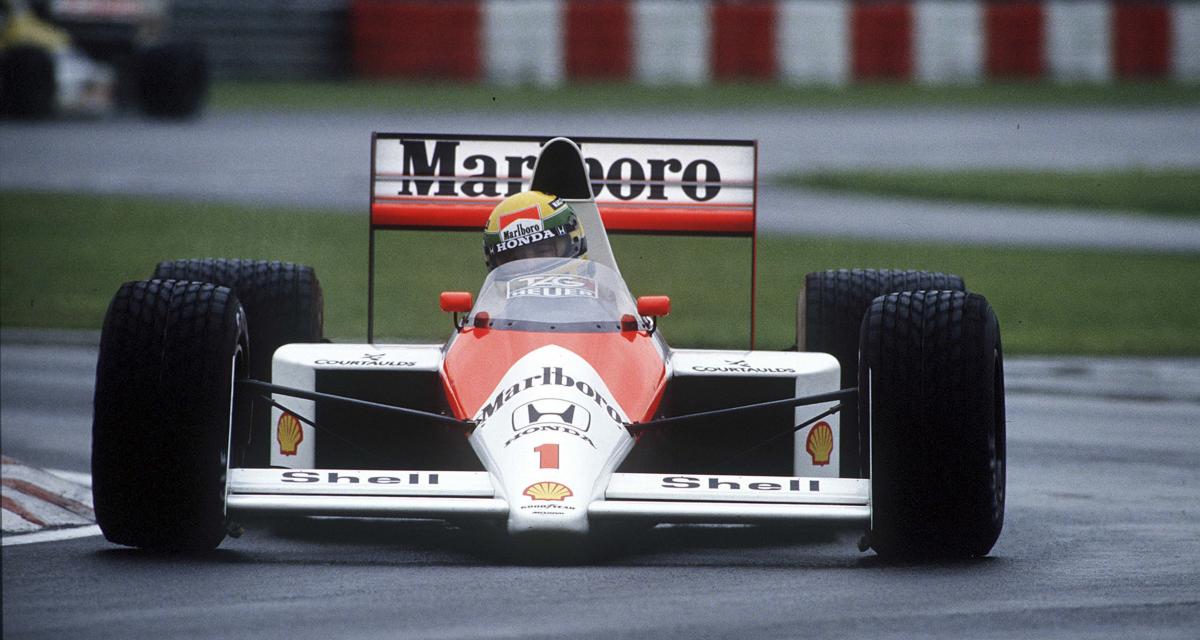 La McLaren d'Ayrton Senna lors du Grand Prix du Brésil 1989