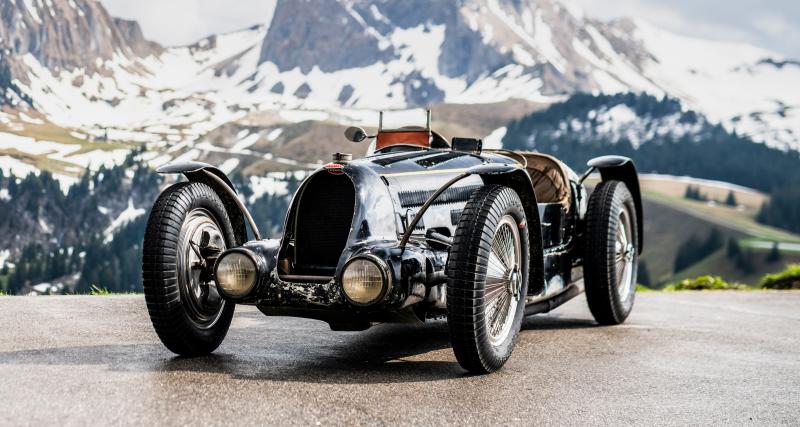  - Malgré sa patine et ses cicatrices, cette Bugatti Type 59 Sports est saluée pour son état de conservation