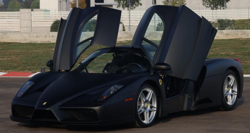  - La seule Ferrari Enzo jamais produite en noir mat est à vendre, elle a appartenu à une famille royale