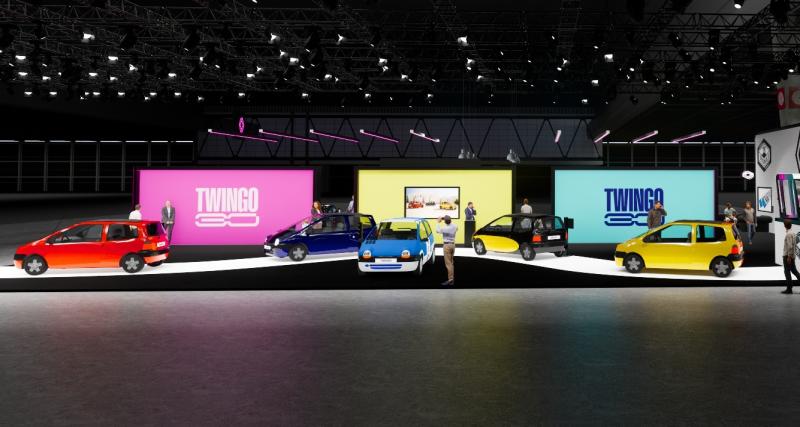 Renault fête les 30 ans de la Twingo lors du salon Rétromobile 2023, le programme du Losange - Une Twingo électrique grâce au rétrofit
