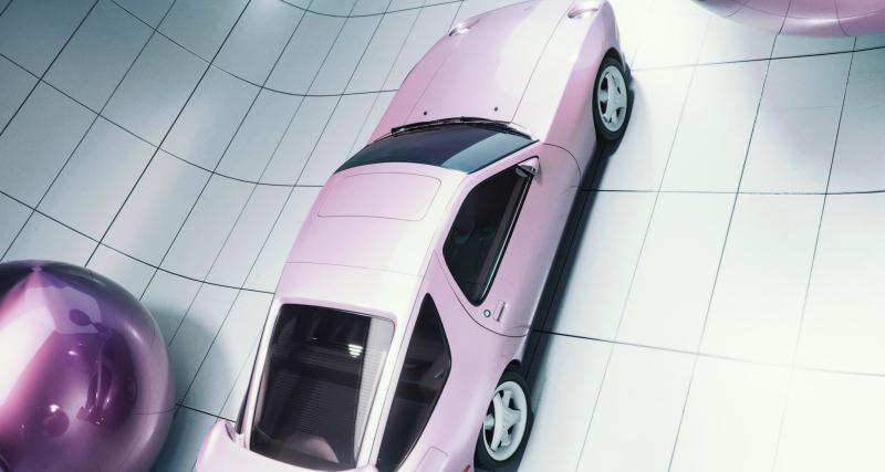 Porsche Nebula 928 (2023) : retravaillé par l'artiste Daniel Arsham, le coupé GT devient une art car