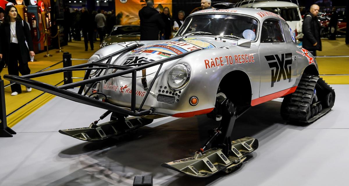 La Porsche 356 de Valkyrie Racing a été exposée à Paris, retour en images sur la sportive à chenilles