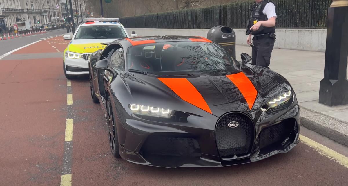 La Bugatti Chiron Super Sport 300+ se balade dans les rues de Londres, la police l'épingle pour une improbable raison