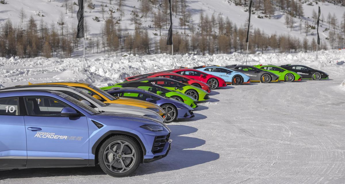 Lamborghini emmène ses clients aux sports d'hiver le temps d'un week-end